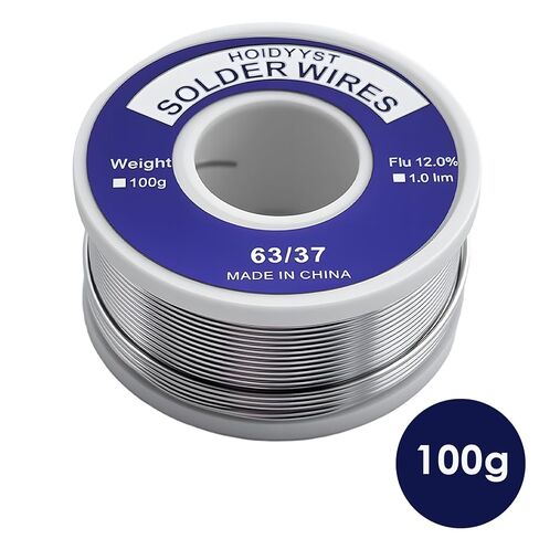 Sn63/37 Rosin Solder Wires High Purity Low Melting for Solder Pot Repair tin Soldering DIY Tools Welding Electronic Repairs (Circuit Boards, radios, TVs, etc.), Content 2% Solder Flux (1.0mm, 100g) in Saudi Arabia