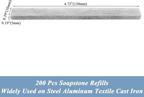 200Pcs Flat Soapstone Pen Welding White Soapstone Refills Soap Stones Chalk Soapstone Pencil for Welders Marking Tools and Markers Removable Markings on Steel Cast Iron in Kuwait