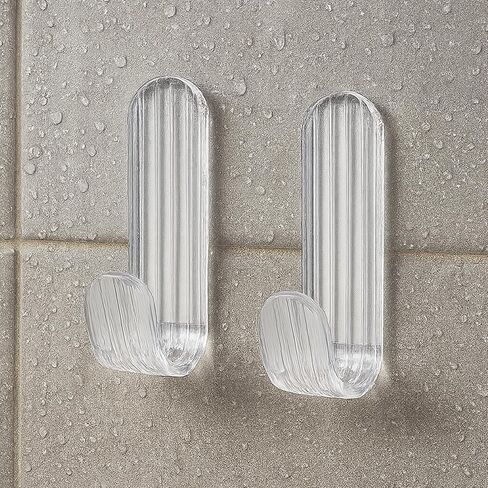 11 Pcs Clear Adhesive Hooks for Hanging, Acrylic Sticky Hooks for Hanging Heavy Duty Wall HooksTransparent Waterproof Self Adhesive Towel Coat Hook for Home Kitchen Bathroom Office Utility Hook in Saudi Arabia