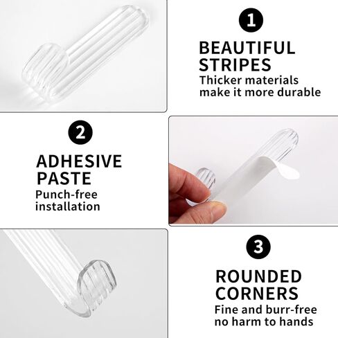 11 Pcs Clear Adhesive Hooks for Hanging, Acrylic Sticky Hooks for Hanging Heavy Duty Wall HooksTransparent Waterproof Self Adhesive Towel Coat Hook for Home Kitchen Bathroom Office Utility Hook in Saudi Arabia