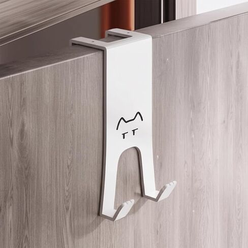 1PC Over-The-Door Hanger, Coat Rack for Hanging Jackets, Metal Towel Organizer, Wall Mounted Compact Home Space Saver, Back-of-Door Holder for Home Office Storage in Saudi Arabia