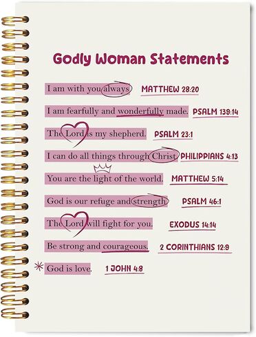 Welshower Pink Rose Floral Cross Christian Spiral Notebook Journal, Bible Verse Notebook for Note Taking, Bible Scripture Journal, Religious Prayer Journals for Woman, 5.5x8.3 Inch in Saudi Arabia