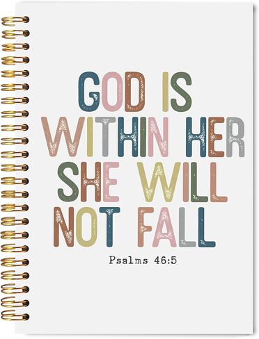 Welshower Pink Rose Floral Cross Christian Spiral Notebook Journal, Bible Verse Notebook for Note Taking, Bible Scripture Journal, Religious Prayer Journals for Woman, 5.5x8.3 Inch in Saudi Arabia