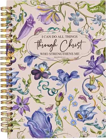Welshower Pink Rose Floral Cross Christian Spiral Notebook Journal, Bible Verse Notebook for Note Taking, Bible Scripture Journal, Religious Prayer Journals for Woman, 5.5x8.3 Inch in Saudi Arabia