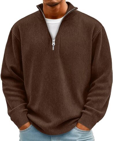 ربع البريدي البلوز الرجال كم طويل Mockneck البلوز الهراء القمصان الوقوف طوق خمر ملابس الشتاء الرجعية in Saudi Arabia
