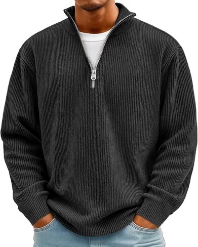 ربع البريدي البلوز الرجال كم طويل Mockneck البلوز الهراء القمصان الوقوف طوق خمر ملابس الشتاء الرجعية in Kuwait