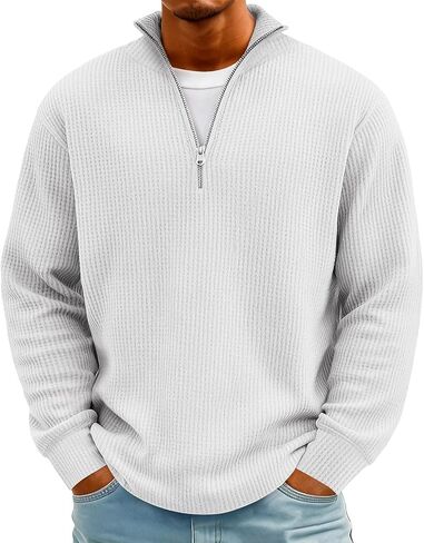ربع البريدي البلوز الرجال كم طويل Mockneck البلوز الهراء القمصان الوقوف طوق خمر ملابس الشتاء الرجعية in Saudi Arabia