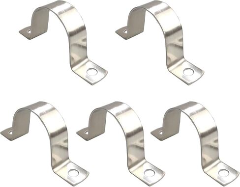 RITUIPIO 1/2 Inch Pipe Strap 304 Stainless Steel Conduit Strap 1 Hole Heavy Duty Strap for Tube Pipe or Wire Cord Installation(12mm 10pcs) in Saudi Arabia