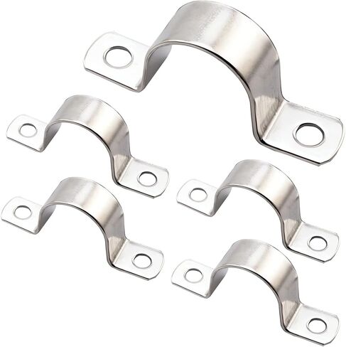 RITUIPIO 1/2 Inch Pipe Strap 304 Stainless Steel Conduit Strap 1 Hole Heavy Duty Strap for Tube Pipe or Wire Cord Installation(12mm 10pcs) in Saudi Arabia