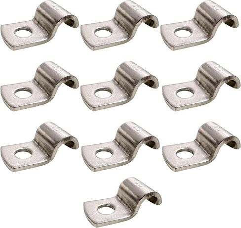 RITUIPIO 1/2 Inch Pipe Strap 304 Stainless Steel Conduit Strap 1 Hole Heavy Duty Strap for Tube Pipe or Wire Cord Installation(12mm 10pcs) in Saudi Arabia