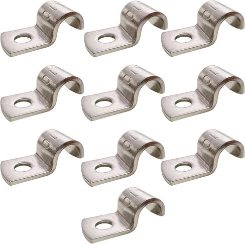 RITUIPIO 1/2 Inch Pipe Strap 304 Stainless Steel Conduit Strap 1 Hole Heavy Duty Strap for Tube Pipe or Wire Cord Installation(12mm 10pcs) in Saudi Arabia