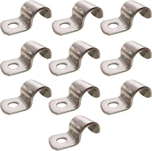 RITUIPIO 1/2 Inch Pipe Strap 304 Stainless Steel Conduit Strap 1 Hole Heavy Duty Strap for Tube Pipe or Wire Cord Installation(12mm 10pcs) in Saudi Arabia