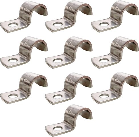 RITUIPIO 1/2 Inch Pipe Strap 304 Stainless Steel Conduit Strap 1 Hole Heavy Duty Strap for Tube Pipe or Wire Cord Installation(12mm 10pcs) in Saudi Arabia