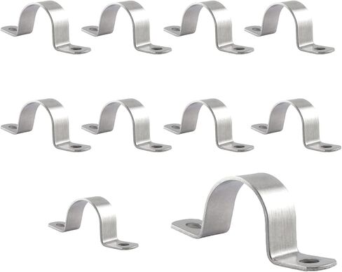 RITUIPIO 1/2 Inch Pipe Strap 304 Stainless Steel Conduit Strap 1 Hole Heavy Duty Strap for Tube Pipe or Wire Cord Installation(12mm 10pcs) in Saudi Arabia