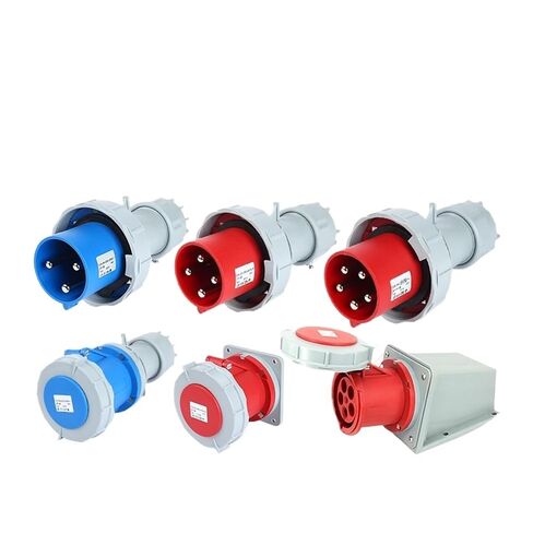 IP67 Industrial and Socket Connector Three-Phase 3-core 4P5 Hole 63A/125A Waterproof Non-Explosion-Proof(3P125A IP67 Dark Straight seat GP) in Saudi Arabia