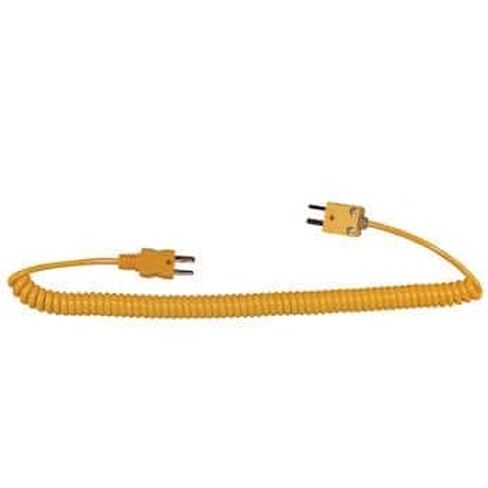 Digi-Sense Coiled Extension Cable, Type K, Male to Male Mini-Connector, 5 ft Length in Saudi Arabia