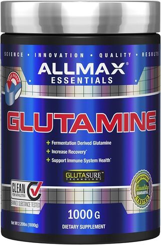 Allmax Essentials Glutamine - 100 G مسحوق - الجلوتامين المشتق من التخمير - يزيد من الانتعاش ويدعم الجهاز المناعي - خالي من الغلوتين ونباتي - 20 حصة in Kuwait