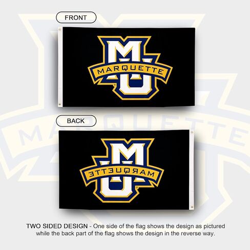 Desert Cactus Marquette University Flag - 3 x 5 Feet Golden Eagles MU Banner, Indoor/Outdoor Durable Fabric Display (Style C) in Saudi Arabia