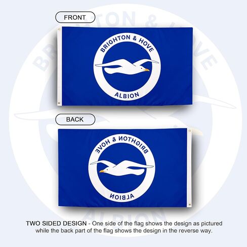 Desert Cactus Brighton & Hove Albion Flag BHAFC Seagulls 100% Polyester Indoor Outdoor 3x5 feet Officially Licensed Gear (Design B) in Saudi Arabia