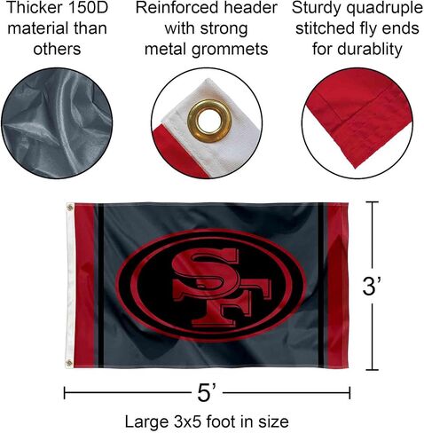 لافتة جانبية سوداء من WinCraft San Francisco 49ers ووسادات جدارية مزخرفة in Saudi Arabia