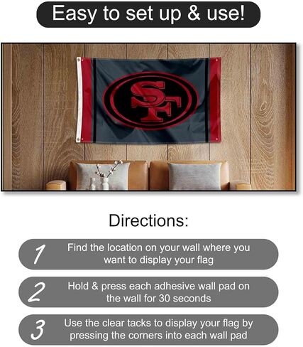 لافتة جانبية سوداء من WinCraft San Francisco 49ers ووسادات جدارية مزخرفة in Saudi Arabia