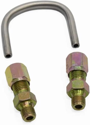 U-tube copper tube stainless steel connector adapter for two-stage filtration PCP oil water filter separator M10 * 1(Stainless) in Saudi Arabia