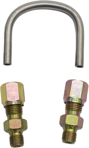 U-tube copper tube stainless steel connector adapter for two-stage filtration PCP oil water filter separator M10 * 1(Stainless) in Saudi Arabia
