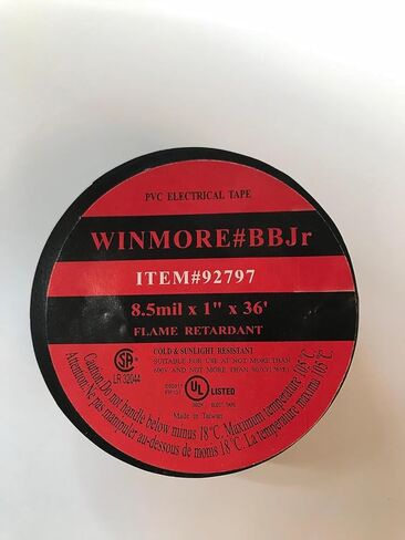 YESY Winmore #BBJr Item # 92797 8.5 مل × 1 بوصة × 36 بوصة شريط مثبطات اللهب، شريط كهربائي من البولي فينيل كلوريد in Saudi Arabia