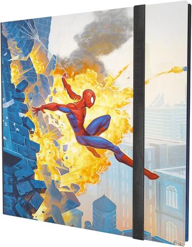 سحر Gamegenic: ألبوم The Gathering Marvel's Spider-Man ذو 24 جيبًا - حافظة بطاقات رسمية تضم Spider-Man وGreen Goblin، تحمل 480 بطاقة بأكمام، وصفحات تحميل جانبية وحزام مطاطي in Kuwait