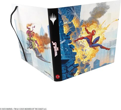 سحر Gamegenic: ألبوم The Gathering Marvel's Spider-Man ذو 24 جيبًا - حافظة بطاقات رسمية تضم Spider-Man وGreen Goblin، تحمل 480 بطاقة بأكمام، وصفحات تحميل جانبية وحزام مطاطي in Kuwait