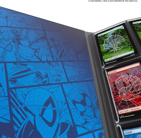 سحر Gamegenic: ألبوم The Gathering Marvel's Spider-Man ذو 24 جيبًا - حافظة بطاقات رسمية تضم Spider-Man وGreen Goblin، تحمل 480 بطاقة بأكمام، وصفحات تحميل جانبية وحزام مطاطي in Kuwait