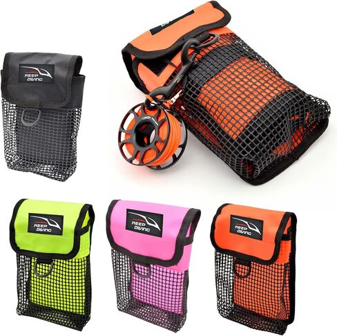 MEELYHOME Diving Gear Bag Finger Reel Safety Surface Marker Buoy Mesh Storage Pocket Snorkeling Equipment Holder Carry Pouch Buoy Storage Bag Buoy Mesh Storage Pocket Diving Gear Bag Buoy in Saudi Arabia