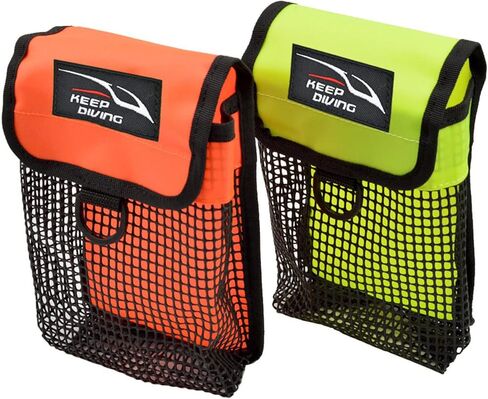 MEELYHOME Diving Gear Bag Finger Reel Safety Surface Marker Buoy Mesh Storage Pocket Snorkeling Equipment Holder Carry Pouch Buoy Storage Bag Buoy Mesh Storage Pocket Diving Gear Bag Buoy in Saudi Arabia