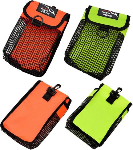 MEELYHOME Diving Gear Bag Finger Reel Safety Surface Marker Buoy Mesh Storage Pocket Snorkeling Equipment Holder Carry Pouch Buoy Storage Bag Buoy Mesh Storage Pocket Diving Gear Bag Buoy in Saudi Arabia
