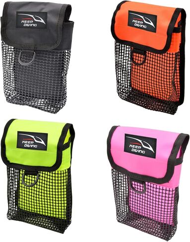 MEELYHOME Diving Gear Bag Finger Reel Safety Surface Marker Buoy Mesh Storage Pocket Snorkeling Equipment Holder Carry Pouch Buoy Storage Bag Buoy Mesh Storage Pocket Diving Gear Bag Buoy in Saudi Arabia
