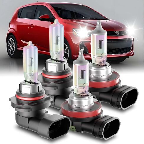 SHENKENUO Fit For Impala (2006-2013) H9+H11 High/Low Beam Ultra - High Performance Halogen Headlight Bulbs Combo,Plug-n-Play,Pack of 4 in Saudi Arabia