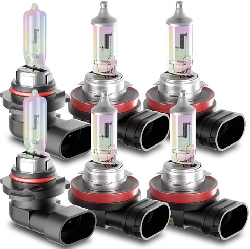 SHENKENUO Fit For Impala (2006-2013) H9+H11 High/Low Beam Ultra - High Performance Halogen Headlight Bulbs Combo,Plug-n-Play,Pack of 4 in Saudi Arabia