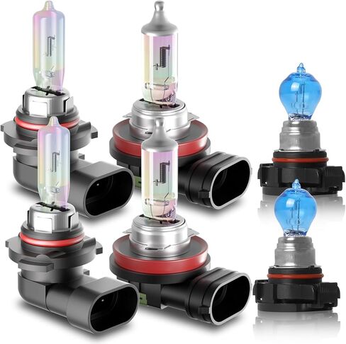 SHENKENUO Fit For Impala (2006-2013) H9+H11 High/Low Beam Ultra - High Performance Halogen Headlight Bulbs Combo,Plug-n-Play,Pack of 4 in Saudi Arabia