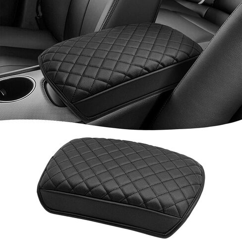 KBH Center Censole Coste Armrest لـ Infiniti Q50 2014-2024 ، وسادة رغوة الواقية لغطاء وحدة التحكم الوسطى ، والملحقات الداخلية للجلد ، الأسود in Saudi Arabia