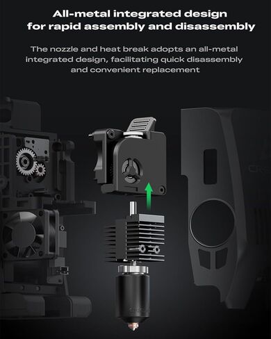 Creality K2 Pro/K2 Ceramic Heating Block Kit, with Extra 1PCS 0.4MM Quick-swap Nozzle, All-Metal Integrated Hotend for K2, K2 Pro 3D Printer, Supports 350°C High Temperature in Saudi Arabia