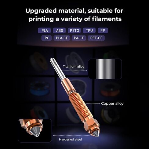Creality K2 Pro/K2 Ceramic Heating Block Kit, with Extra 1PCS 0.4MM Quick-swap Nozzle, All-Metal Integrated Hotend for K2, K2 Pro 3D Printer, Supports 350°C High Temperature in Saudi Arabia