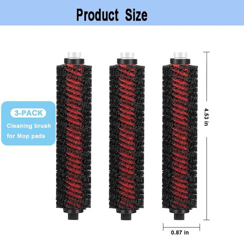 استبدال فرشاة التنظيف عالية السرعة HnaYeoZer لـ Ro-borock Saros 10/S8 MaxV Ultra/S8 Max Ultra/S8 Pro Ultra/S7 Max Ultra/S7 MaxV Ultra لغسل الممسحة والتنظيف الذاتي (3 عبوات) in Saudi Arabia