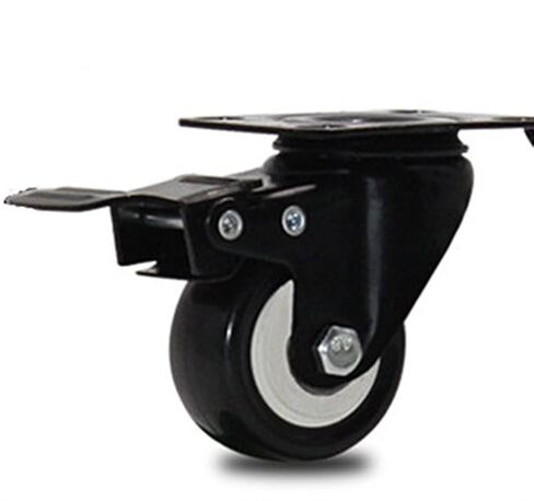 4pcs 2 Inch 50mm Heavy Duty 180kg Black Swivel Castor Wheels Trolley Furniture Caster Rubber(A2) in Saudi Arabia
