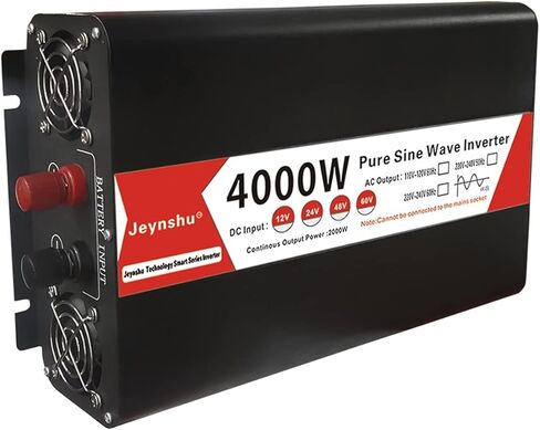RSWMAHGEZ Pure Sine Wave Inverter 12v 220v 4000W 5000W DC 12V 24V 48V to AC 220V Converter Solar Car Power Transformer LED(5000W,48V-220-240V 60HZ) in Saudi Arabia