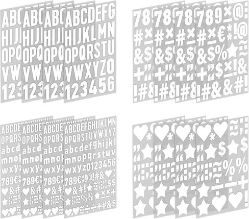 Lyrow 1122 Pieces Iron on Letters for Clothing 1 Inch 2 Inch Heat Transfer Vinyl Patches PU Alphabets Sticker Iron on Decals for T Shirts Printing DIY Crafts Decoration, White in Saudi Arabia