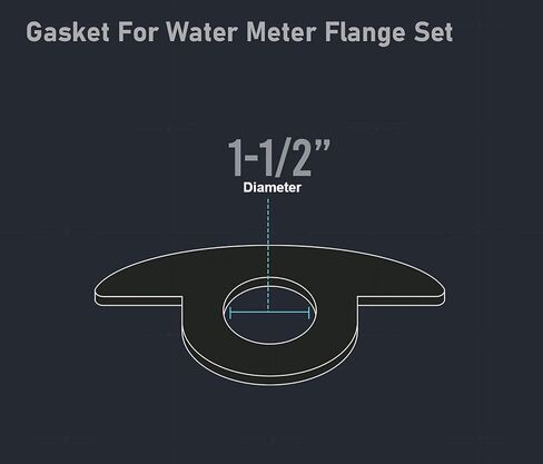 Midline Valve XNGH112-5 Gasket for Water Meter Flange 1-1/2 in. (10 Pack), 1-1/2", Black in Saudi Arabia