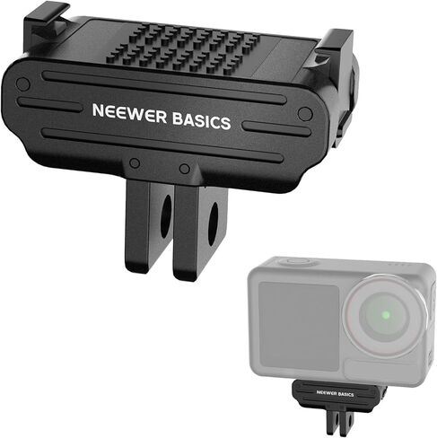 NEEWER Magnetic Mount Adapter Compatible with DJI Osmo Action 5 Pro 4 3, Quick Release Mount Base with Two Prong Connector for Tripods, Selfie Sticks, Vlogging Accessories, GP-73 in Saudi Arabia