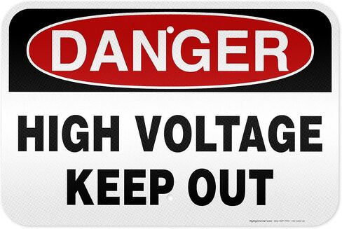 Danger High Voltage Keep out Sign, 10x14 Inches, Rust Free .040 Aluminum, Fade Resistant, Made in USA by My Sign Center in Saudi Arabia