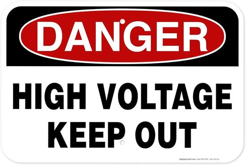 Danger High Voltage Keep out Sign, 10x14 Inches, Rust Free .040 Aluminum, Fade Resistant, Made in USA by My Sign Center in Saudi Arabia