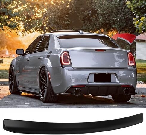 المفسد سقف النافذة الخلفية جناح متوافق مع كرايسلر 300/ 300C/ 300S/ Touring/ Limited 2011-2023 إكسسوارات الشفاه الخارجية العلوية (Gloss Black) in Kuwait